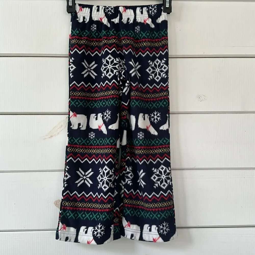 Jammies For Your Families Holly Jolly Polar Bear Henley Pajama PJ Set NEW Size 6